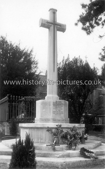War Memorial, St Mary's Church, High Road, South Woodford, London. c.1920's
